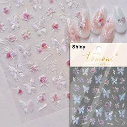Dreamy Chic Butterfly Flower Bowknot Square Rhinestone Crystal 5D Self Adhesive Nail Art Stickers Fantasy Shiny Manicure Decals (ONLINE ORDER ONLY)