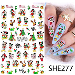 1PCS Disney Mickey Series Nail Stickers Cute 3D Minnie Nail Decorations Valentine's Day Christmas Self-Adhesive Nail Supplies *& (ONLINE ORDER ONLY)