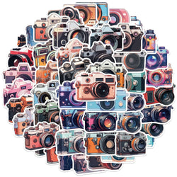 Cartoon Camera Stickers for Suitcase, Skateboard, Laptop, Luggage, Fridge, Phone, Car - 10/30/50Pcs (ONLINE ORDER ONLY)
