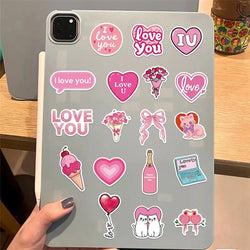 10/30/50PCS Cartoon I Love You Sticky PVC Sticker Aesthetic DIY Decoration Scrapbooking Hand Accounting Supplies for Kids (ONLINE ORDER ONLY)