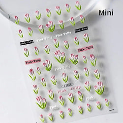 Dried Flowers Rose Butterfly Love Heart Golden Stroke Flying Crane Silver Adhesive Nail Art Stickers Rhinestone Manicure Decals (ONLINE ORDER ONLY)