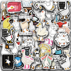 50PCS Cartoon Cute Silly Goose Sticker Decals Toys For Phone Laptop Luggage Skateboard Guitar DIY Graffiti Aesthetic Stickers (ONLINE ORDER ONLY)