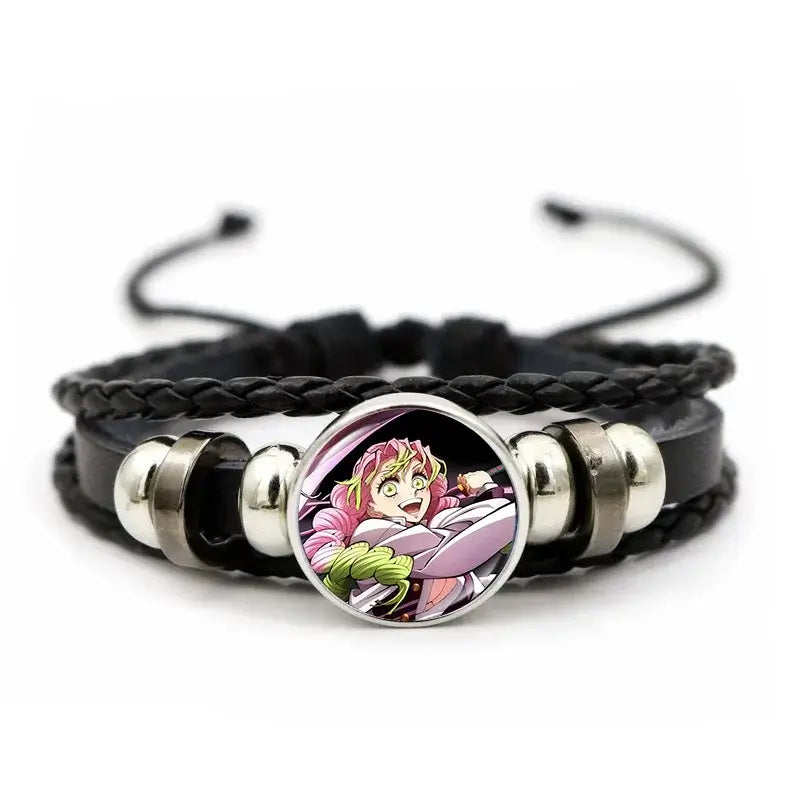 Demon Slayer Bracelet: Tanjiro & Nezuko Leather Charm (ONLINE ORDER ONLY)