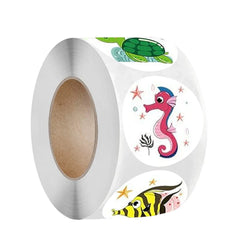 100-500pcs Ocean Kids Birthday Stickers Under The Sea Animal Reward Sticker DIY Gift Decoration Label Stationery (ONLINE ORDER ONLY)