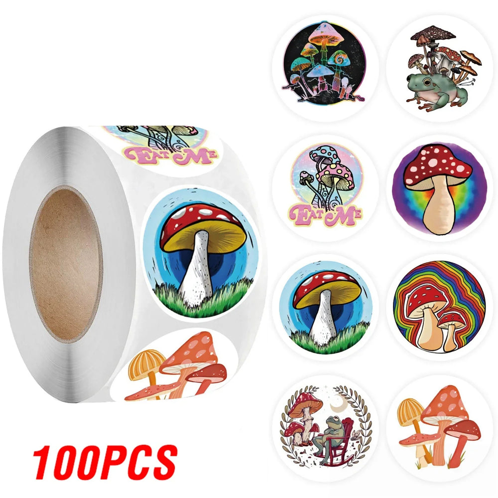 100-500pcs Summer Cartoon Handcrafted Decorative Gift Box with Self-adhesive Stickers for Sealing Stationery stickers (Online Order Only)