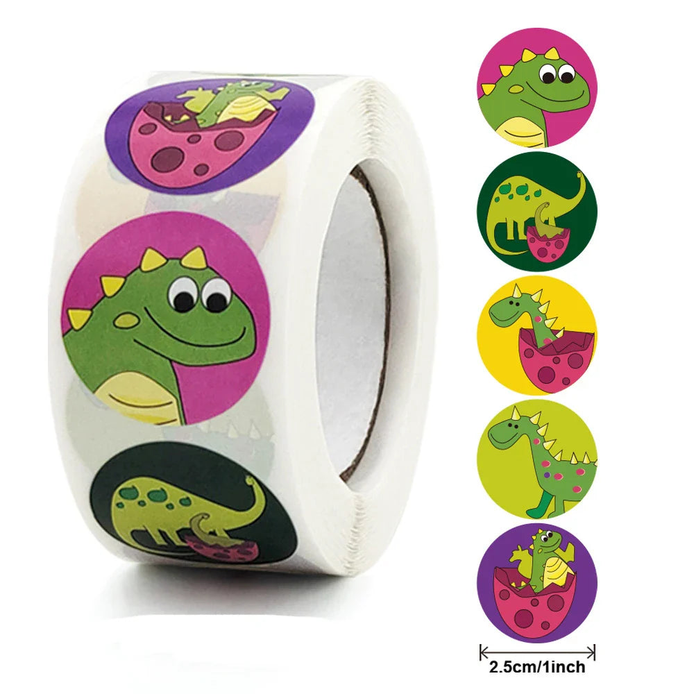 500pcs/roll 1inch Cartoon Animal Children Sticker Label Thank You Cute Toy Game Sticker DIY Gift Sealing Label Decoration 
 (ONLINE ORDER ONLY)