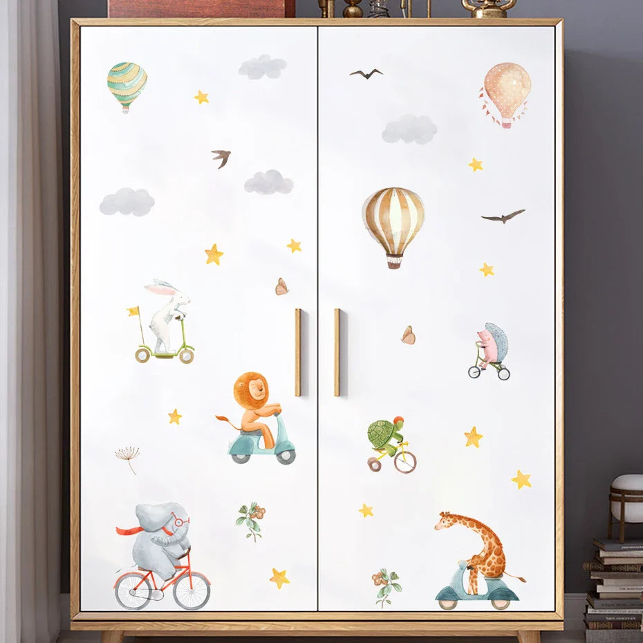 Boho Cute Elephant Giraffe Nursery Wall Decals Kids Room Decor (ONLINE ORDER ONLY)