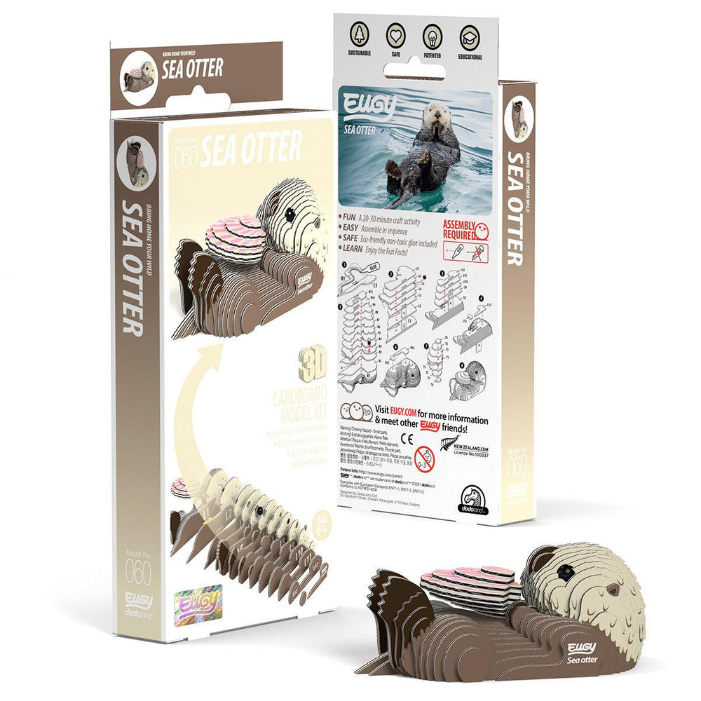 Sea Otter 3D Cardboard Model Kit Eugy (ONLINE ORDER ONLY)