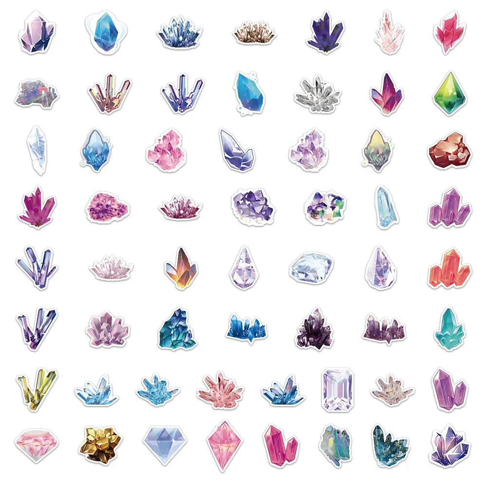 10/30/60PCS Cute Dream Crystal Stickers Aesthetic Art Graffiti For Phone Notebook Laptop Bike Fridge Decals Waterproof Sticker (ONLINE ORDER ONLY)