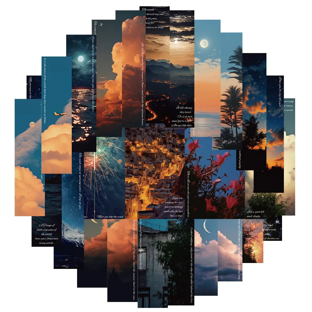 Roaming Universe Landscape Bookmarks Stickers (10/30pcs) (ONLINE ORDER ONLY)