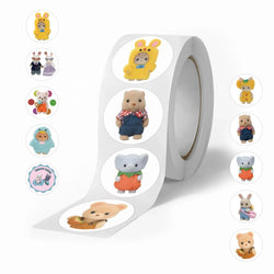 100-500pcs Cute Cartoon Animal Reward Stickers Funny Stationery Decals for Kids Toy DIY Phone Bottle Notebook Sealing Sticker (ONLINE ORDER ONLY)