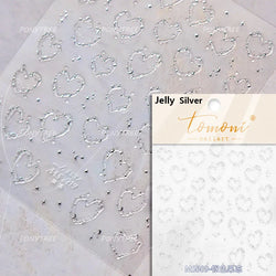 Geometric White Black Red Romantic French Arc Illusion Curve Embossed Relief Self Adhesive Nail Art Stickers 3D Manicure Decals (ONLINE ORDER ONLY)