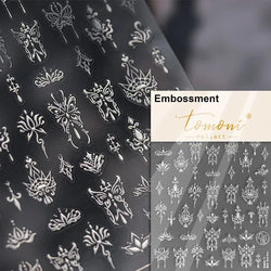 Dreamy Chic Butterfly Flower Bowknot Square Rhinestone Crystal 5D Self Adhesive Nail Art Stickers Fantasy Shiny Manicure Decals (ONLINE ORDER ONLY)