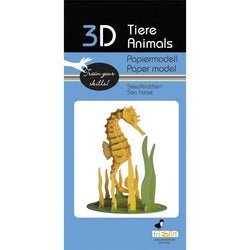 Seahorse 3D Cardboard Model Kit Fridolin