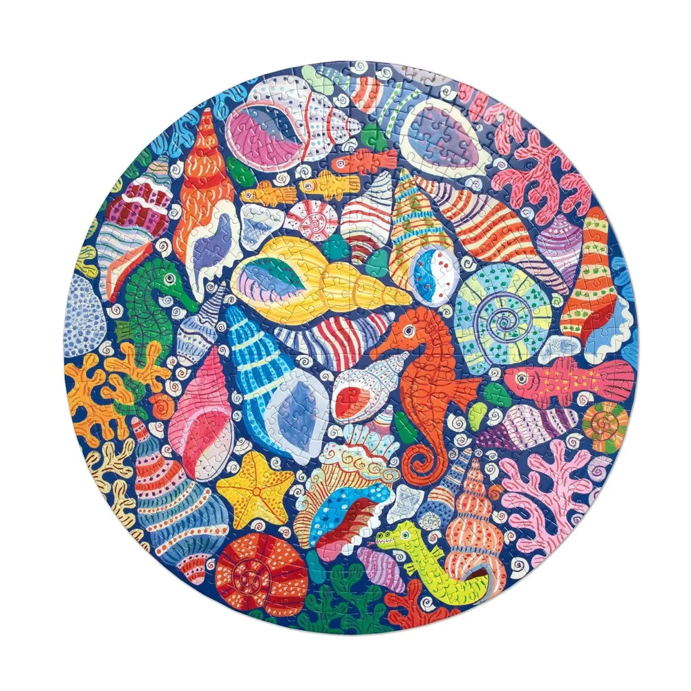 Seahorses, Shells & Coral 500 Piece Round Jigsaw Puzzle eeBoo (ONLINE ORDER ONLY)