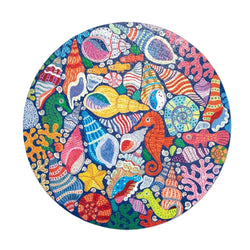 Seahorses, Shells & Coral 500 Piece Round Jigsaw Puzzle eeBoo (ONLINE ORDER ONLY)