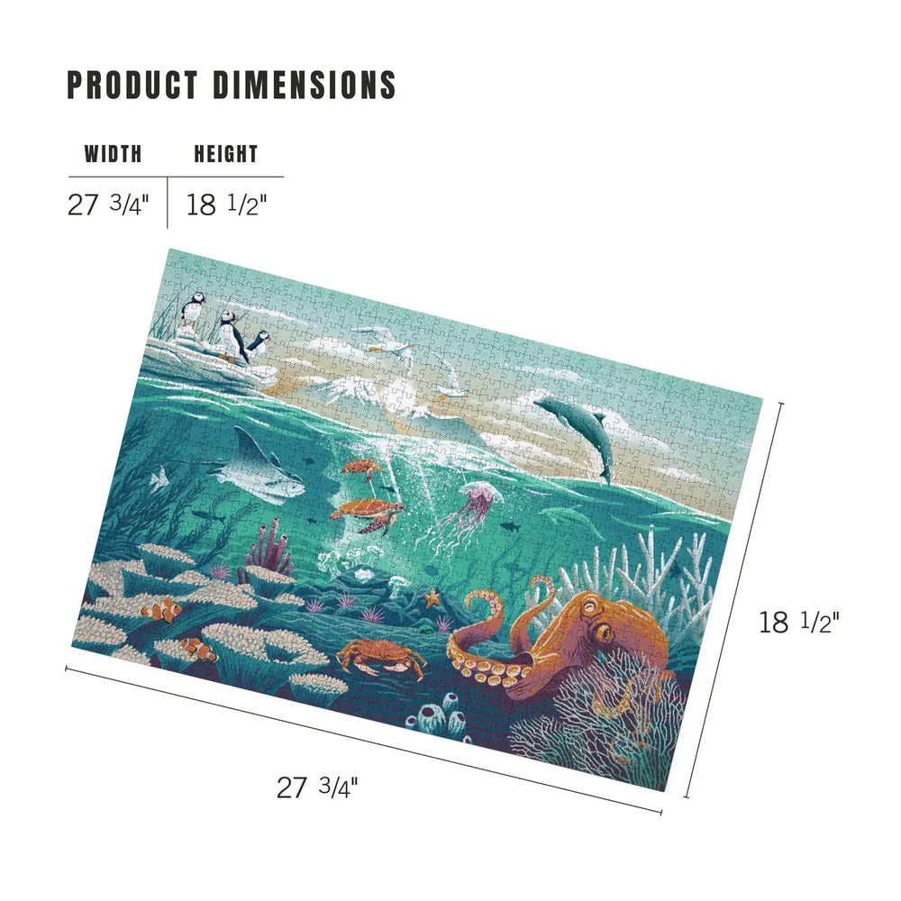 Seascape 1000 Piece Jigsaw Puzzle Lantern Press (ONLINE ORDER ONLY)
