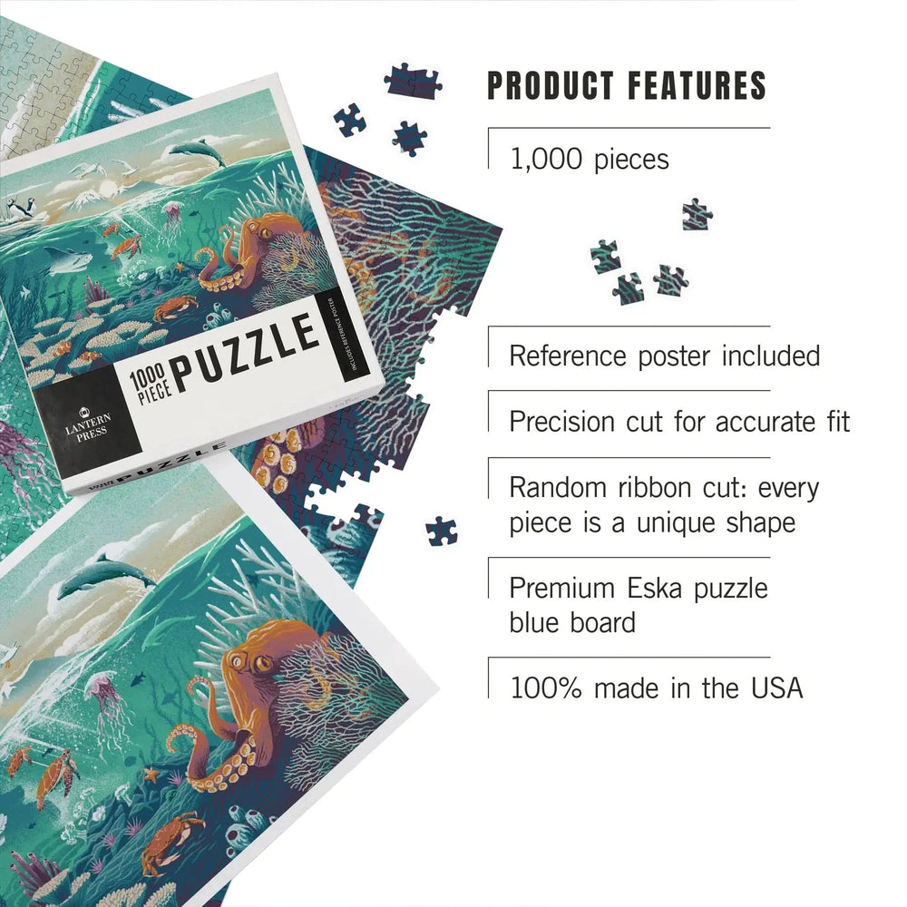Seascape 1000 Piece Jigsaw Puzzle Lantern Press (ONLINE ORDER ONLY)