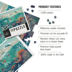 Seascape 1000 Piece Jigsaw Puzzle Lantern Press (ONLINE ORDER ONLY)