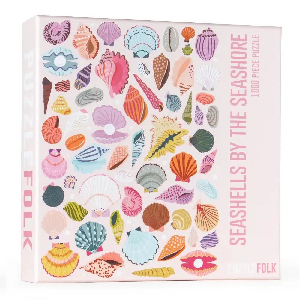 Seashells by the Seashore 1000 Piece Jigsaw Puzzle PuzzleFolk (ONLINE ORDER ONLY)