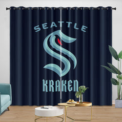 Seattle Kraken Curtains Blackout Window Drapes Room Decoration (Online Order Only)