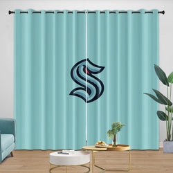 Seattle Kraken Curtains Blackout Window Drapes Room Decoration (Online Order Only)