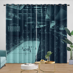 Seattle Kraken Curtains Blackout Window Drapes Room Decoration (Online Order Only)