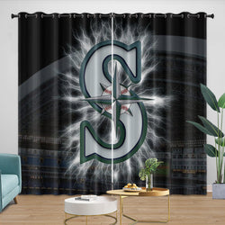 Seattle Mariners Curtains Blackout Window Drapes Room Decoration (Online Order Only)