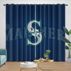 Seattle Mariners Curtains Blackout Window Drapes Room Decoration (Online Order Only)