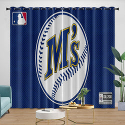 Seattle Mariners Curtains Blackout Window Drapes Room Decoration (Online Order Only)
