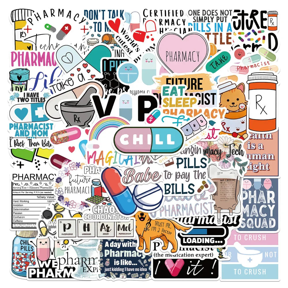10/50/100Pcs/set Doctor Nurse TV Show Scrapbooking Stickers Decal for For Guitar Laptop Luggage Car Fridge Graffiti Sticker (ONLINE ORDER ONLY)