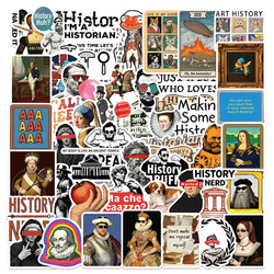 Cartoon Funny History Art Stickers for Phone Laptop Luggage Skateboard Decals Gift (ONLINE ORDER ONLY)