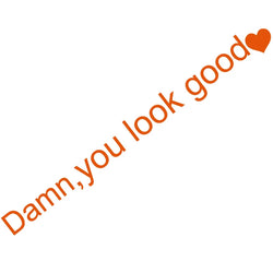 The Text Car Stickers Dann You Look Good Interior Decoration Rear View Mirror Fashion Stickers Creative Sport PVC Vinyl Decals (ONLINE ORDER ONLY)