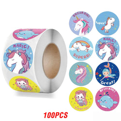 100-500pcs Cute Kids Cartoon Animals Labels Stickers for Gift Package Card Birthday Party Wrapping Children Stationery stickers (Online Order Only)