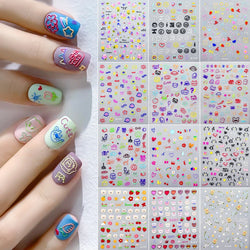 1 Sheet 5D Embossed Nail Art Stickers Graffiti Heart Flower Design Nail Art Decals Self-Adhesive DIY Manicure Nail Art Supplies* (ONLINE ORDER ONLY)