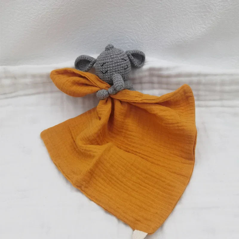 Baby Bib with Sleeping Animals Rattle (ONLINE ORDER ONLY)