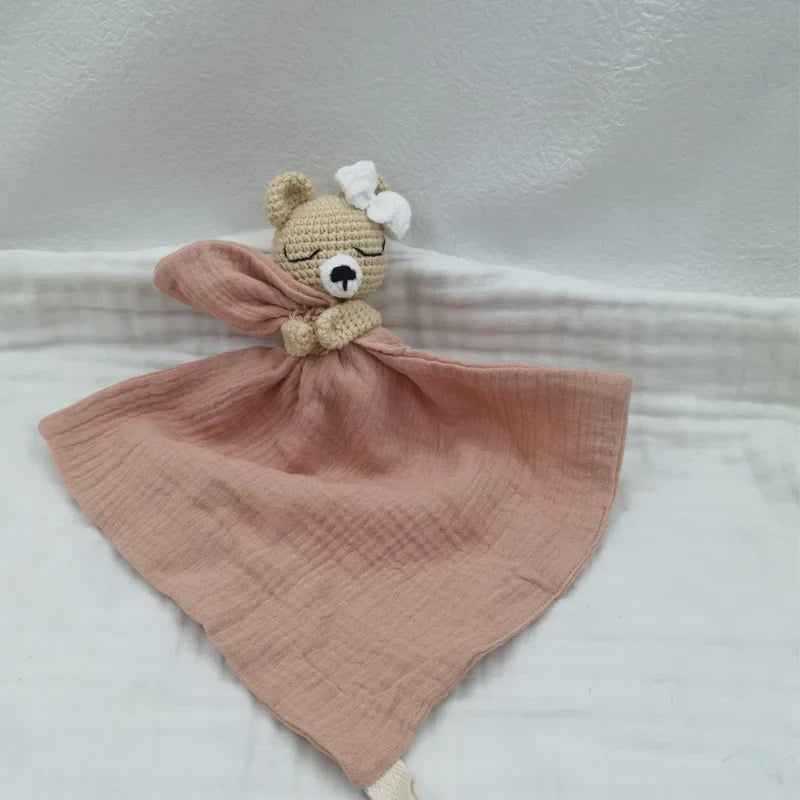 Baby Bib with Sleeping Animals Rattle (ONLINE ORDER ONLY)
