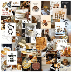 50pcs Coffee Graffiti Stickers for Helmet, Desktop, Wall Decoration with Storage Box (Online Order Only)
