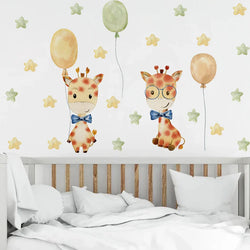 Cute Giraffe Watercolor Wall Sticker Vinyl Nursery Decals Kids Room Decor (Online Order Only)