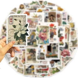 53PCS Sticky Note Stickers Vintage Retro DIY Diary Sticker For Laptop Luggage Skateboard Graffiti Decals Fun Classic Toy (ONLINE ORDER ONLY)