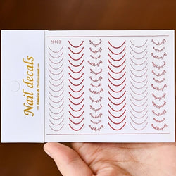 1Pc Laser Silver Gold Lines Stripe Nail Sticker Metal Strip Luxury Nails Slider Self Adhesive Slider Papers Transfer Stickers *& (Online Order Only)