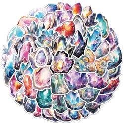 10/50pcs Cartoon Art Magic Crystal Cute Stickers Aesthetic Decals DIY Laptop Scrapbook Phone Luggage Graffiti Sticker Toy (Online Order Only)