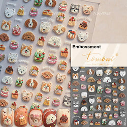 Sweet Cookies Biscuit Snack Delicious Doughnut Savoury Food Bicky Croissant Cheese Pudding Baguette Chic Nail Art Stickers Decal (ONLINE ORDER ONLY)