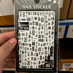 1PC Lace Flower Leaf Nail Sticker Geometric Line Leaf Floral Nail Art Decal Abstract Elegant Black White Pattern Nail Decoration (ONLINE ORDER ONLY)