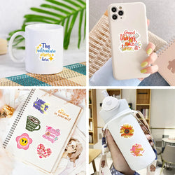 10/30/50/100pcs Cute INS Inspirational Quote Graffiti Stickers Decals Laptop Notebook Phone Suitcase Stationery Sticker Kids Toy (ONLINE ORDER ONLY)