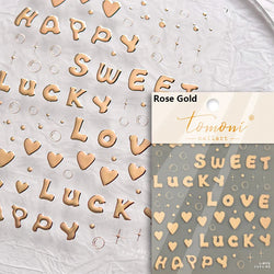 Round Jeans Square Sexy Blue Series Cowboy Lucky Beautiful Letter Self Adhesive Nail Art Sticker Pearl Rhinestone Manicure Decal (ONLINE ORDER ONLY)