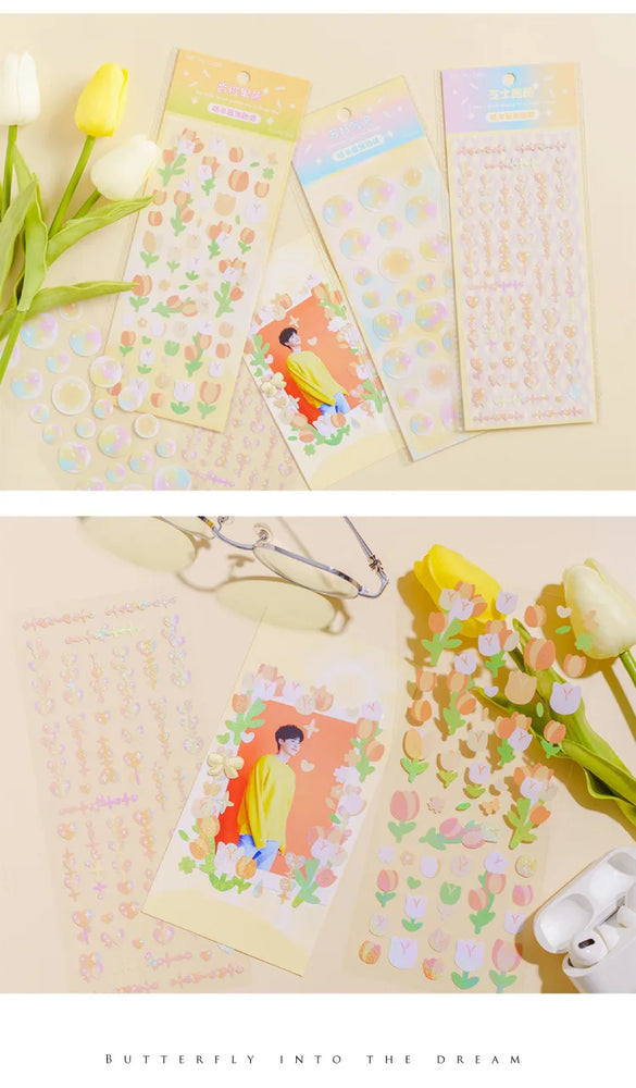 Lovely Sweet House Series Stickers Bubble Love Chain Scrapbooking Decorative Diary Album Stick Label Kawaii Korean Stationery (ONLINE ORDER ONLY)