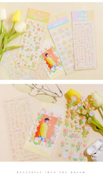 Lovely Sweet House Series Stickers Bubble Love Chain Scrapbooking Decorative Diary Album Stick Label Kawaii Korean Stationery (ONLINE ORDER ONLY)