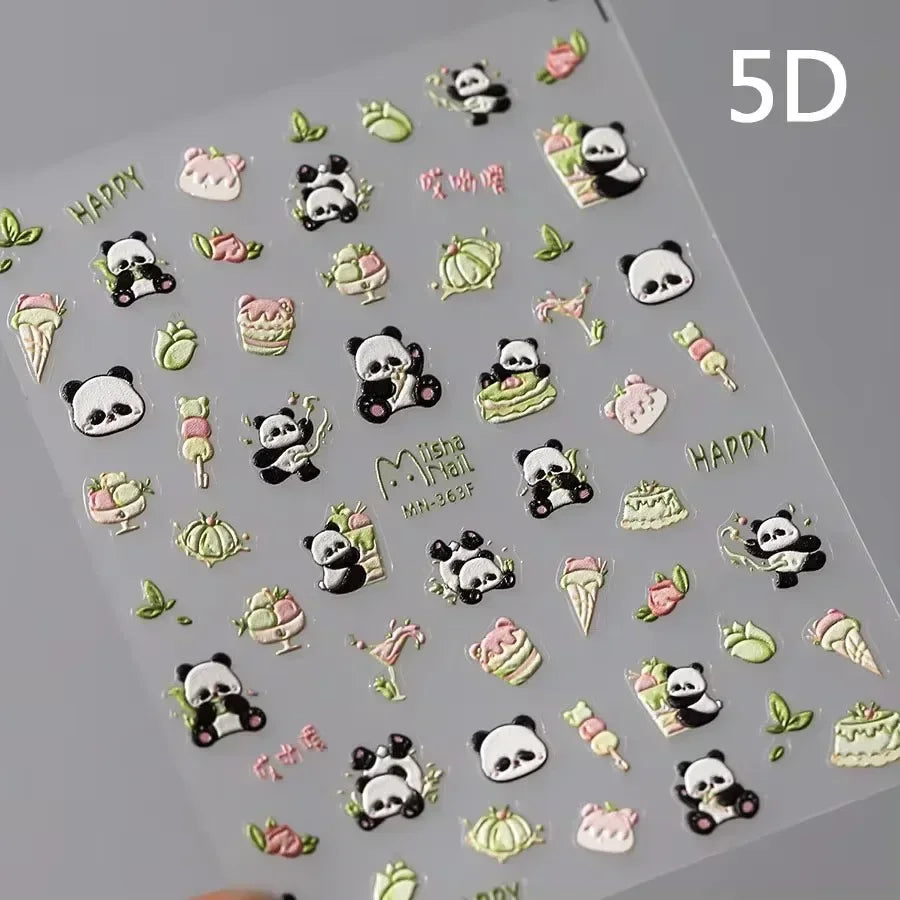 Cookies Chocolate Love Heart Flower Bowknot Rabbit Bunny Lace Bear Star Bouquet Rabbit Adhesive Nail Art Sticker Manicure Decal (ONLINE ORDER ONLY)