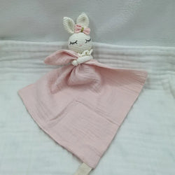 Baby Bib with Sleeping Animals Rattle (ONLINE ORDER ONLY)